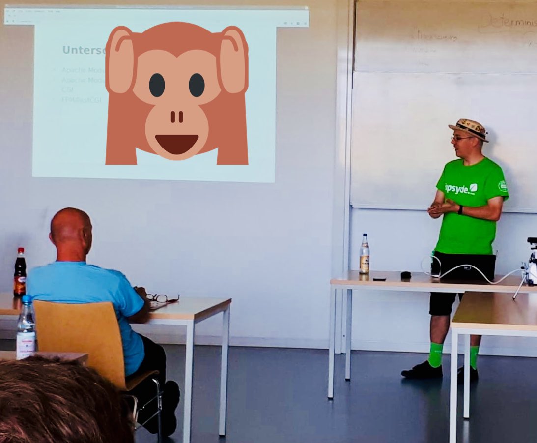 syde_gmbh's tweet image. A promise is a promise! @inpsyde‘s @nullbytes is just now delivering a session that aims to lose the audience! 😂 This promise goes back some time and the talk aims to make your brain smoke and your ears bleed 🙉 so far he is doing a really good job 👍🏻 #wcwue #wordpress