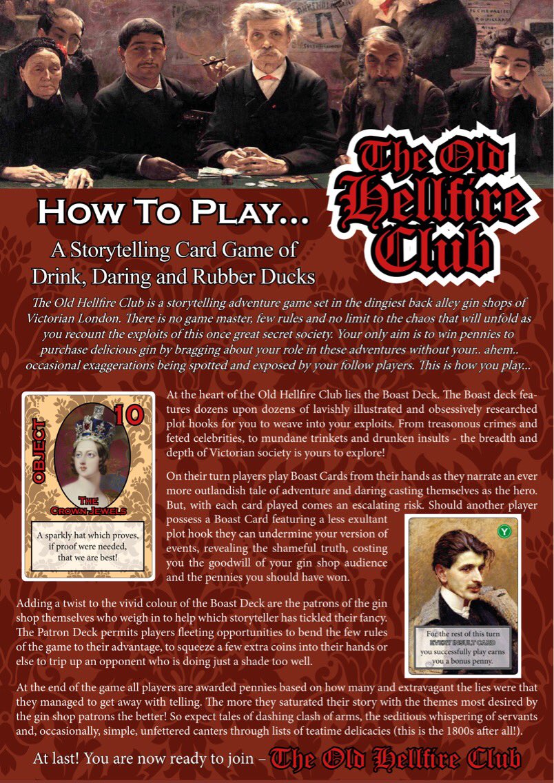 OldHellfire's tweet photo. ** WHERE TO BEGIN? **
Ever wanted to know how to play THE OLD HELLFIRE CLUB but not had time to watch Monkeys with Fire’s excellent live play video yet?
Fear not - READ THIS and RT!!
THE OLD HELLFIRE CLUB - JOIN US!! 😀
https://t.co/cN8tJbOddU
#199DaysToGo #boardgames https://t.co/exqs4vVD3u