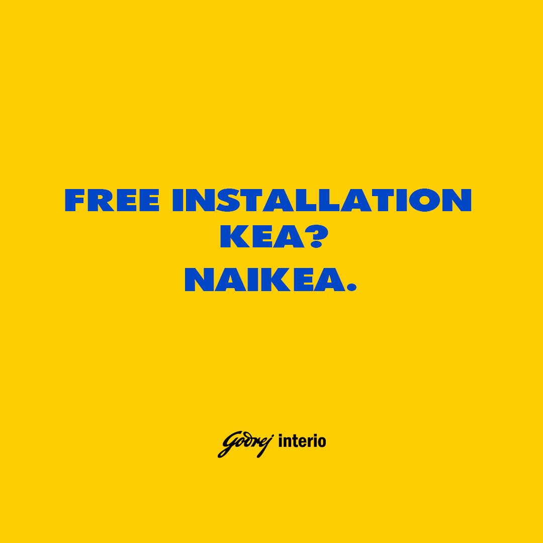 Godrej Interio India on Twitter "We offer free installation for any