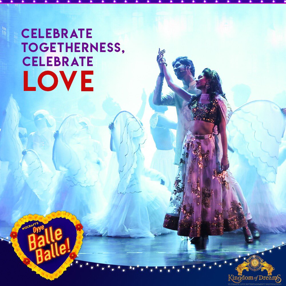 The magic of love, the feeling of togetherness with the romance of Bollywood. Watch the magic come alive only at <a href="/KingdomOfDreams/">Kingdom of Dreams</a> . Book your tickets here: bit.ly/2OM8dpy 

#BalleBalleMusical