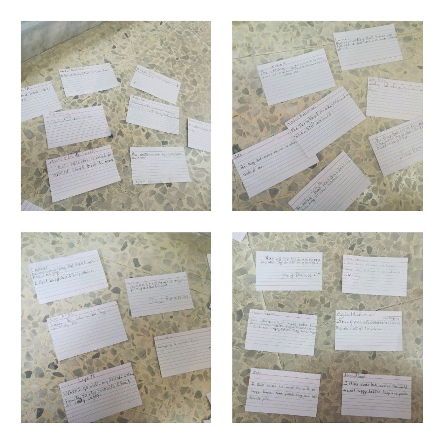 saharzeidan's tweet image. Tuning in to our first unit! Grade 3 learners responded to questions that provoked their thinking about the unit and concepts from four different angles #Compasspoint @dina_jradi @Hhhsinfo