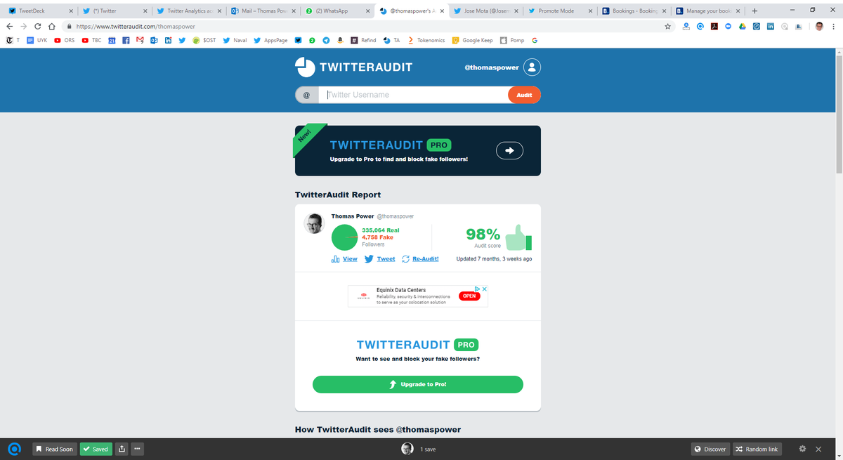 thomaspower's tweet photo. @jack @Marthalanefox @TwitterSupport I'm working hard to remove fakers &amp; bots &amp; happy to subscribe to such a removal service for $99 per month much like @twitter #promotemode thank you @davc @grossnasty for #twitteraudit service cc FYI @thecounter @omerginor https://t.co/BW8w3W5cnR