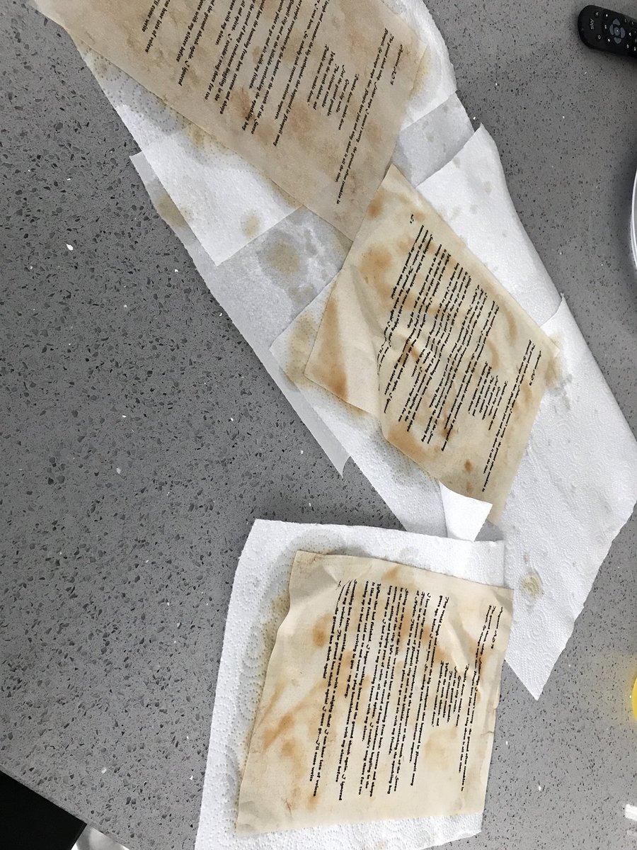 MrsJKSteach's tweet photo. Topic launch day preparation! Diary entry from 78 AD. #hook #engage #fossilsandfire #tremors #teastaining  @Cornerstonesedu https://t.co/wJUDF0Wy8x
