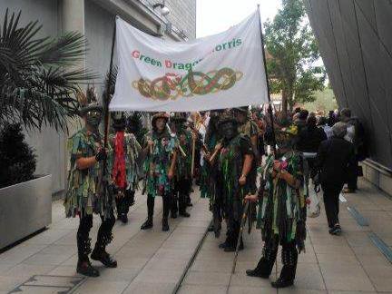 <a href="/grndragonmorris/">Green Dragon Morris</a> <a href="/grndragonmorris/">Green Dragon Morris</a> led off the procession from #TheArc this morning. Great fun - lots of people asking what it is all about. Still going on until 4pm 😄