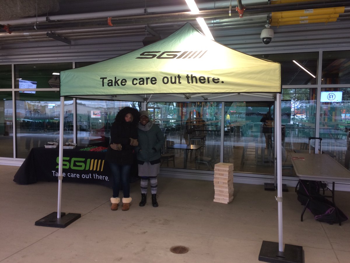 SGISafetySquad's tweet photo. Bundled up at @SaskGirlGuides #SaskGirlsFirstLaunchParty playing Jenga and handing out some reflective shoe laces! #TakeCareOutThere #WinterBeforeFall https://t.co/397zj8njDf