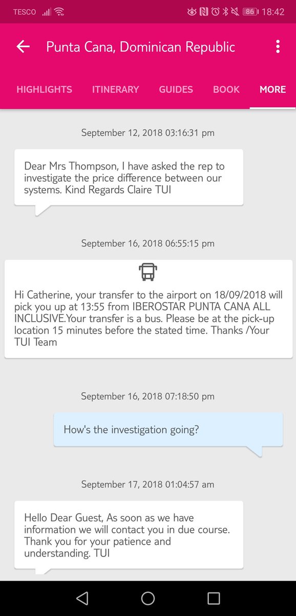 joleanmay's tweet photo. @FirstChoiceUK Still waiting for the outcome of your investigation as to why your tour guide overcharged me for an excursion. Can someone respond please? https://t.co/1wkfeSsRTq