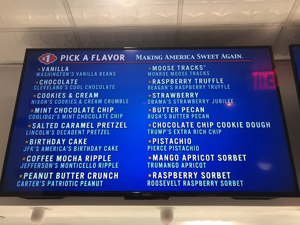 RLAxeMJ's tweet photo. @PrezScoops enjoying Reagan’s Raspberry Truffle and Cleveland’s Cool Chocolate. https://t.co/PDSAXgErpk
