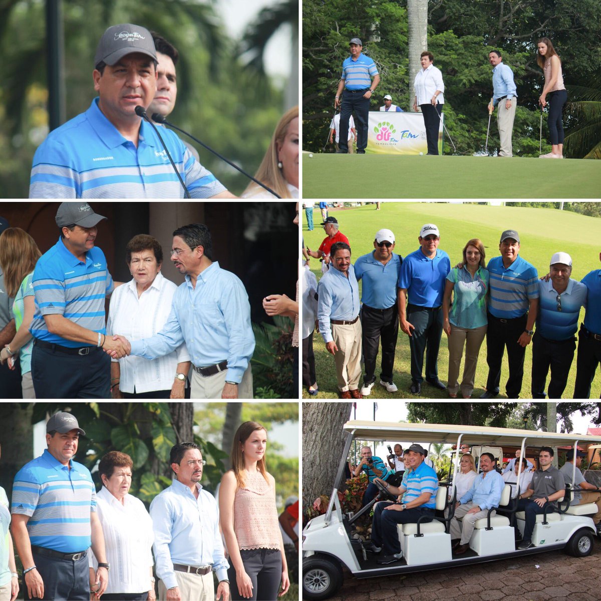 AndresZorrillaM's tweet photo. Un gusto acompañar al Gobernador @fgcabezadevaca y a su esposa @Marianagdeg en la inauguración de la #CopaTam #GolfConCausa, torneo organizado en beneficio del programa #NuestrosNiñosNuestroFuturo, impulsado por el #DIFTam. https://t.co/rufKcDfXlD
