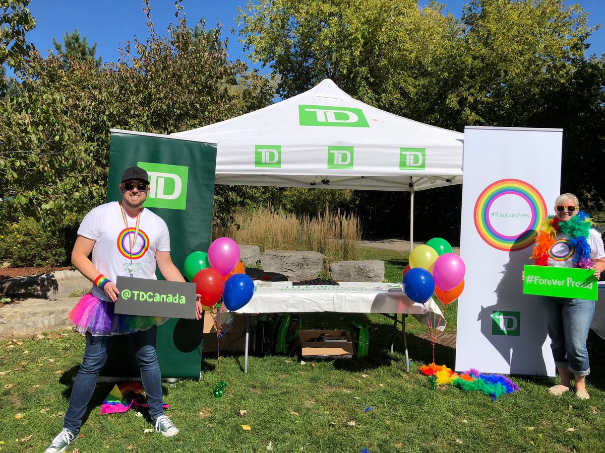 ⁦<a href="/TD_Canada/">TD (Canada)</a>⁩ all set and ready to celebrate diversity in our community ⁦<a href="/Ptbo_Canada/">PTBO_CANADA 🇨🇦</a>⁩ #foreverproud ⁦<a href="/MichelleW_TD/">Michelle Wilson</a>⁩ ⁦