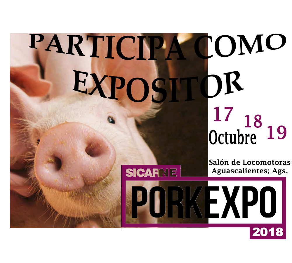PORK_EXPO's tweet photo. ¡¡PARTICIPA COMO EXPOSITOR!!
PORKEXPO Y SICARNE 2018
¡NO TE QUEDES FUERA DE ESTE GRAN EVENTO!
17-18-19 OCTUBRE
SALÓN DE LOCOMOTORAS, AGUASCALIENTES; AGS.

MAS INFORMES 
LIC. NANCY MARIN
TEL: +52 449 145 5262 / nancy@pork-expo.org https://t.co/qVfxevmjyR