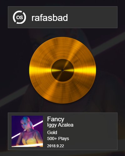 rafasbad's tweet photo. #Fancy single by #IggyAzalea is now Golden (500 plays)
#LastFm #ZeroCharts #PersonalChart https://t.co/pIb4m7J5xK