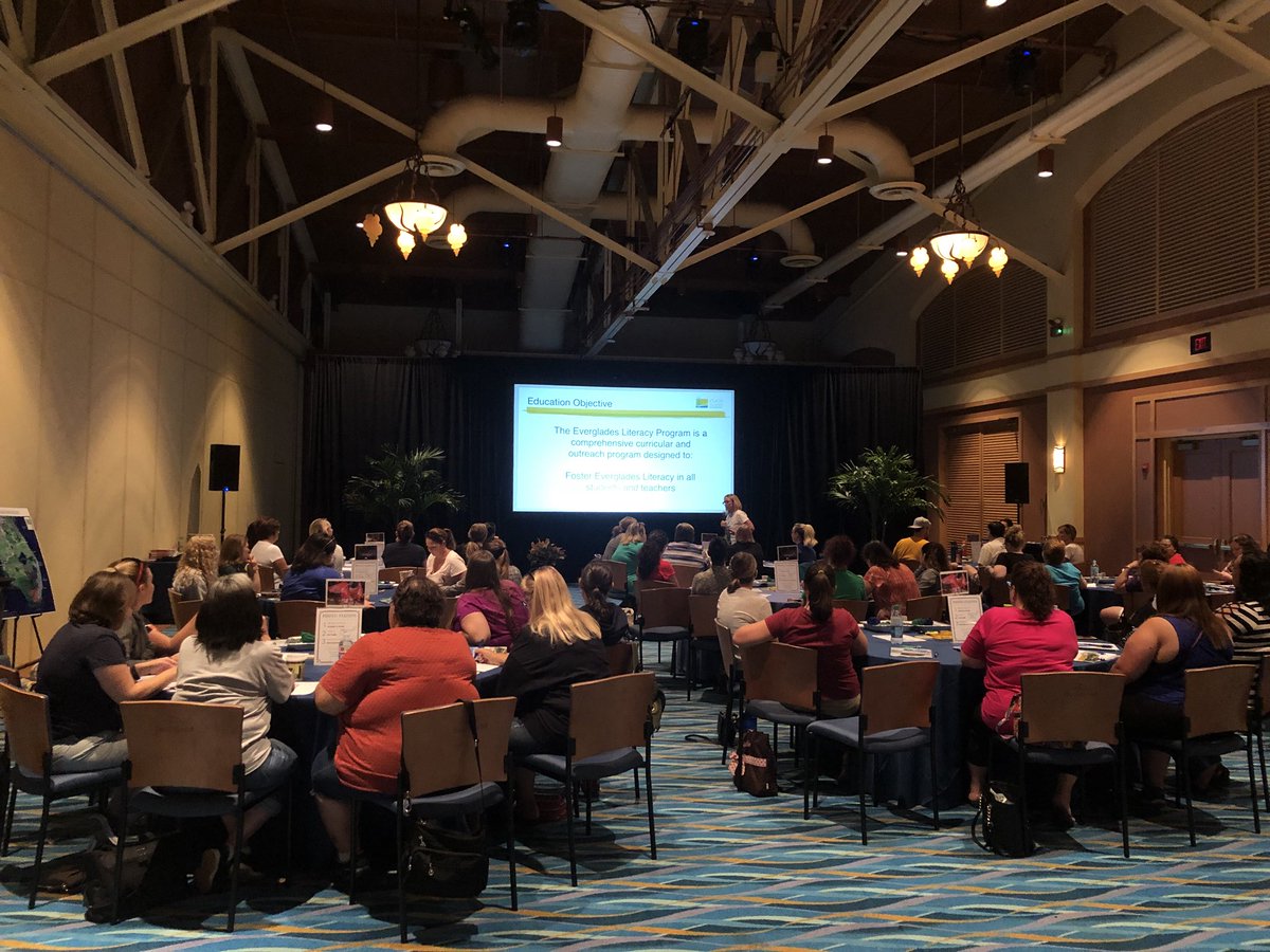 DaveGScholastic's tweet photo. I love our partnership with @evergfoundation and @SeaWorld! 60+ dedicated and passionate teachers learning the importance of Everglades restoration and receiving tons of awesome resources and lessons to take back to their co-workers and students. #STEM #realworldproblemsolvers https://t.co/7nRrroELtW