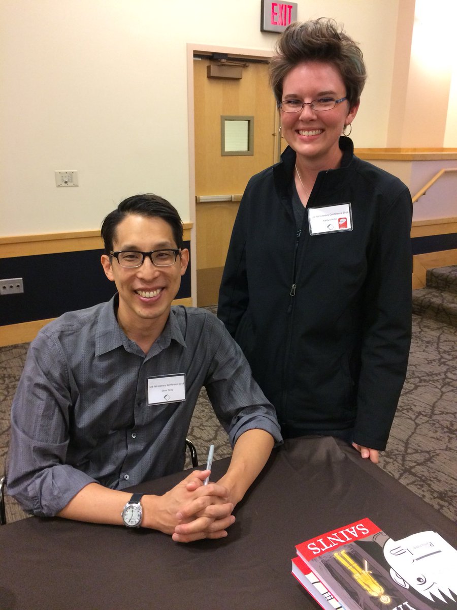 Got to meet one of my heroes last night at The Wyoming Literacy Conference! @geneluenyang @uwlrcc #WELAC