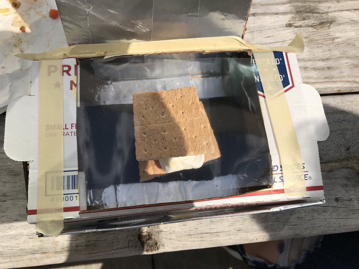 born4chem's tweet photo. ENV SCI scholars are asking questions &amp; analyzing data about which solar oven design is s’more better ;/ #SEP #askingquestions #usingmodels #analyingdata https://t.co/IGy87c7zXi
