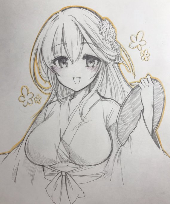 #天華百剣版深夜の真剣お絵描き60分一本勝負

義元左文字「ご注文は...もちろんわたち、だな??💕」 