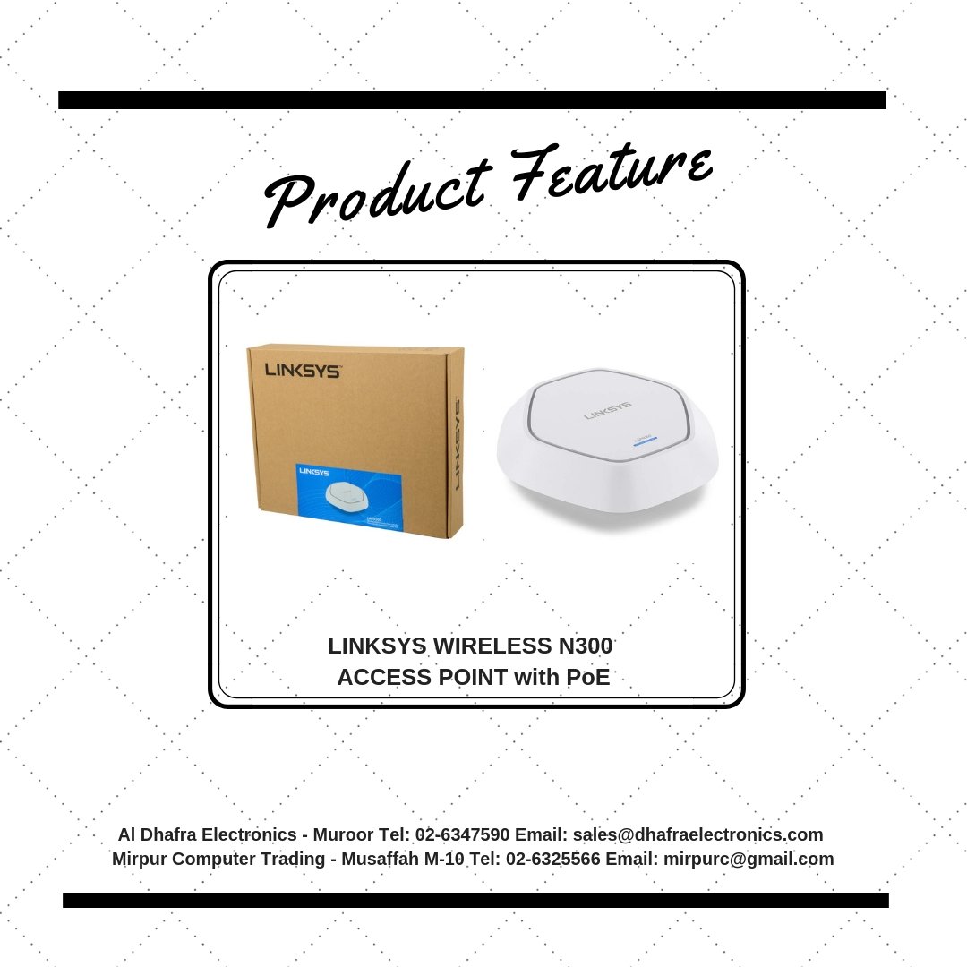 ... connectivity using the Linksys LAPN300 Business WirelessN300 Access Point w/ PoE. #wireless #router #wifi #network #installation #computer #pc #products ...