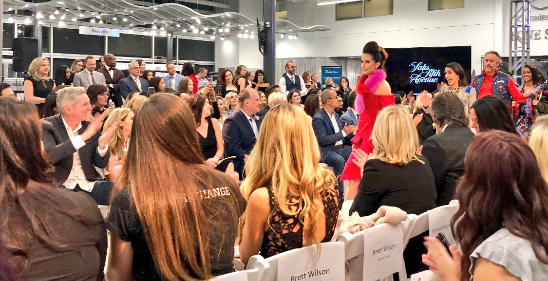 billiejoRadio's tweet photo. .@jillbelland high hair • high fashion @FashionForwardY @LoneStarBenz in support of @HomeFrontYYC. #FashionForwardYYC https://t.co/JMf3PG4deN