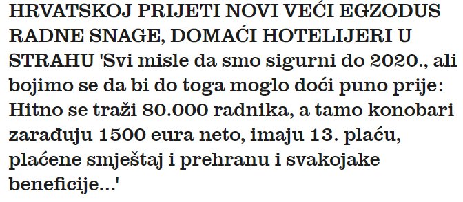 PolitikAnaliza's tweet image. Svakoj pohlepi i izrabljivanju dođe kraj. Tako i vama "gospodo" hotelijeri i drugi nadobudni šefovi. 😝
#politikahr #turizam #konobar #kuhar