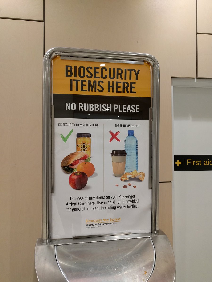 At the airport and it is good to see New Zealand is practicing good biosecurity!