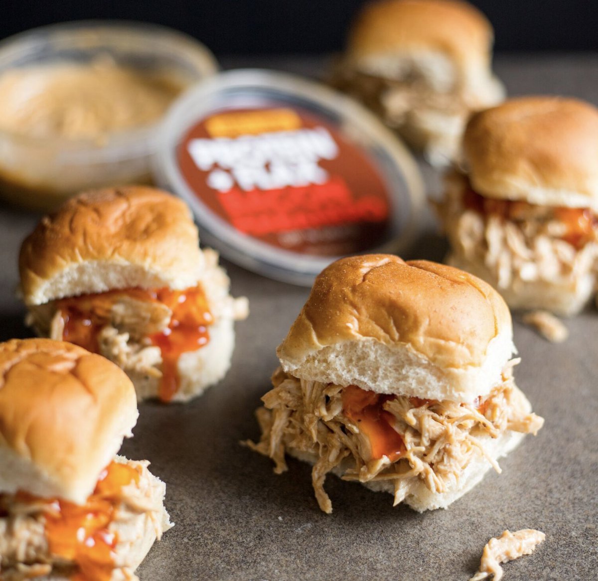 Happy #firstdayoffall! Fall means football & football means family, friends....and snacking! We're reinventing your football snack game with our Bacon Habanero Chicken Sliders. 🏈 🍁 . . . #football #footballseason #sliders #bacon #dailyfood #nutsnmore #gametime