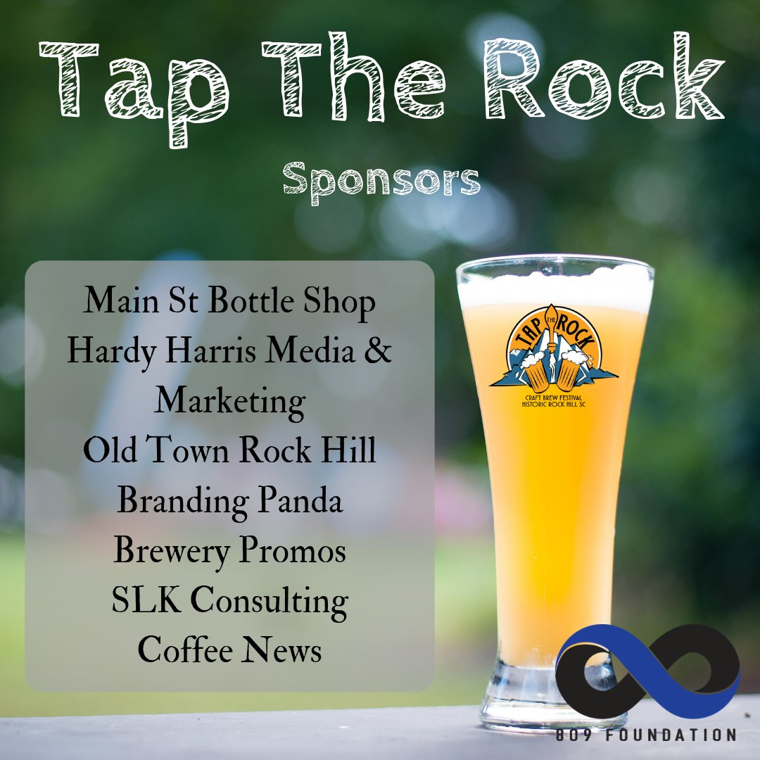 TapRockHill's tweet photo. We would like to take a moment and thank all of our sponsors for helping make this year's Tap the Rock happen!  If you have the opportunity, please suppose these local businesses! https://t.co/7MCu0czGEs