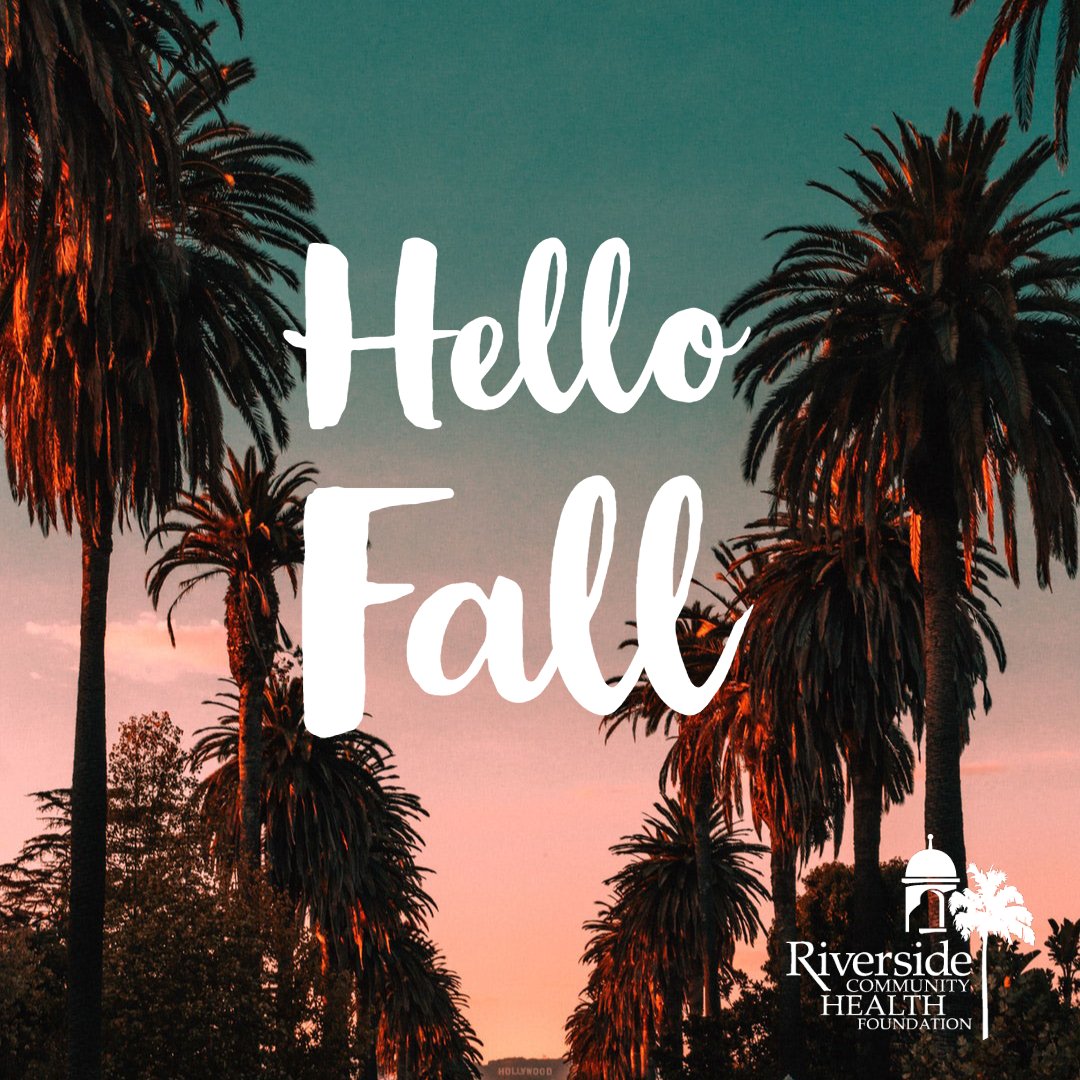 RivHealthFound's tweet photo. "And all at once, #summer collapsed into #fall" - Oscar Wilde

#hellofall #byesummer #fallincali #riverside #rchf #teamrchf https://t.co/g4B6BGRn7u