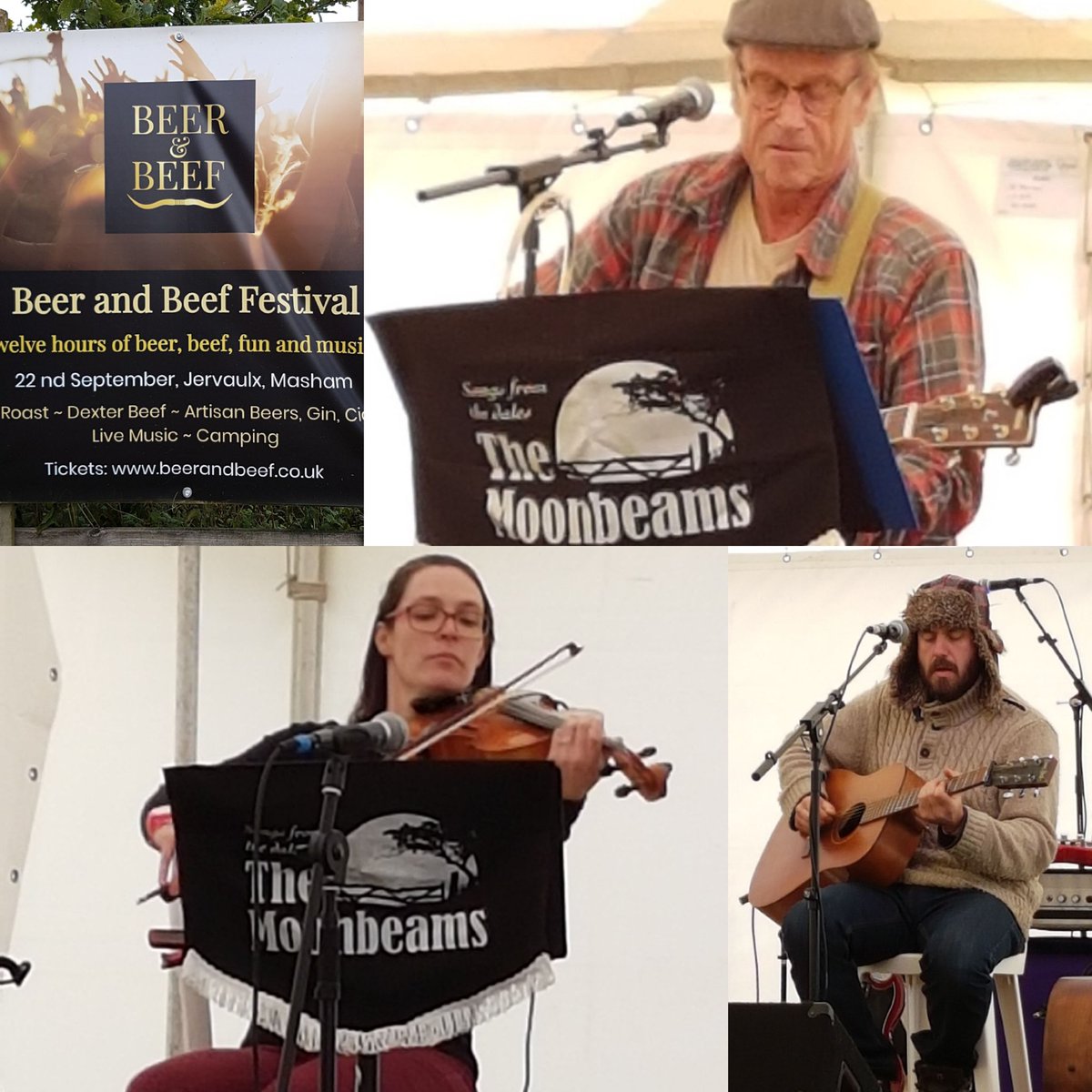 Great Yorkshire collective @The_Moonbeams opening a great little festival at Jervaulx <a href="/BeerandBeefFes1/">Beer and Beef Festival</a> with many <a href="/yorkshire_dales/">Yorkshire Dales National Park</a> themed songs woven into a rich musical tapestry. Great folkin' start, more folk to come