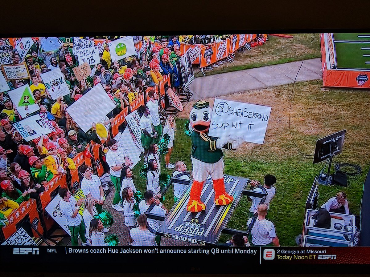 RFos32's tweet photo. @SheaSerrano Do you have beef with the Oregon Duck? https://t.co/jNDmhHUQ1D