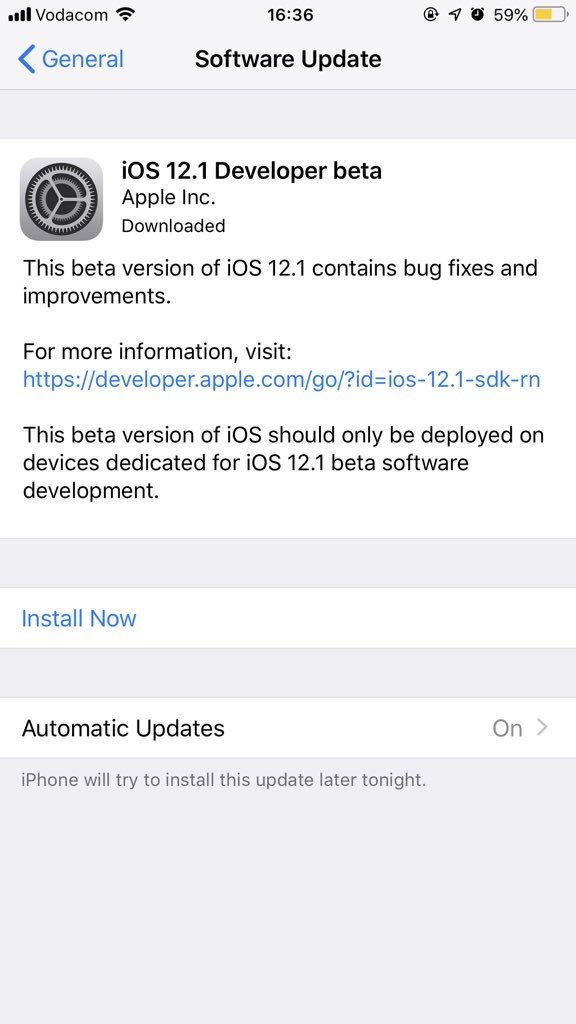 Twomedouble's tweet image. #ios12_1 beta out