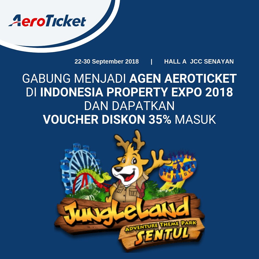 aero_ticket's tweet photo. Jangan lewatkan kesempatan menarik dengan bergabung menjadi agen AeroTicket di Indonesia Property Expo 2018! #ipex2018 https://t.co/UHxf35nTAH