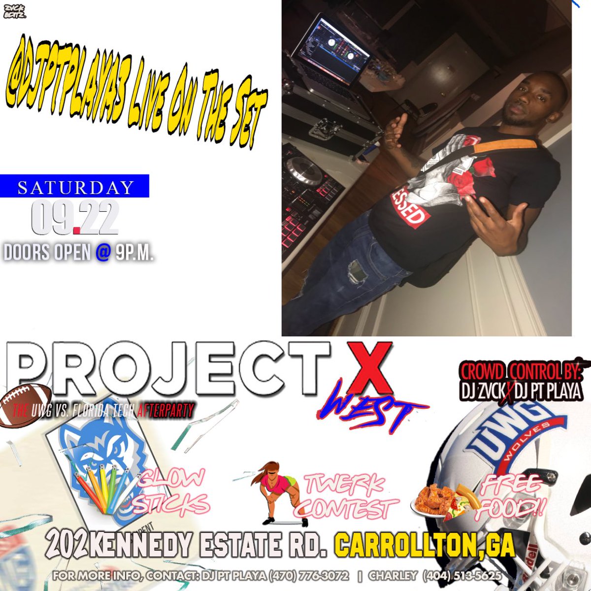 Denaris_Terrell's tweet photo. Where My Uber & Lyfts Drivers For TONIGHT !!! 🚕
#PROJECTXWEST 😈
202 Kennedy Estate Rd, Carrollton Ga 🚘🚕 #UWG #UWG22 !!
Doors Open At 9:00PM ...
West Ga Football Game After Party !! 🏈😈
🚧 NEW VENUE ALERT 🤫 ... https://t.co/zxX7HCMdcK