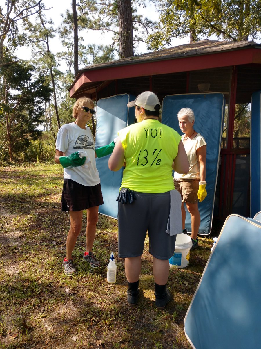 CcncDisaster's tweet photo. Camp Caroline volunteers making out camp ready to serve again https://t.co/8lZSKog0qN