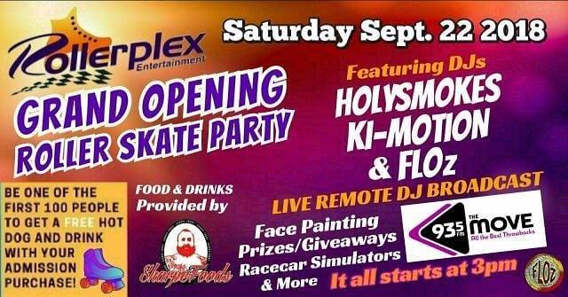 Guitarhandbags's tweet photo. TODAY is Rollerplex Entertainment Official Grand Opening! - Join us TODAY 3pm - 7pm - LIVE REMOTE DJ BROADCAST FROM 93-5 The Move - FOOD- Provided by: @Sharpe_Foods - FACE PAINTING - PRIZES - GIVEAWAYS! FUN FOR EVERYONE!! 284 Orenda Rd, #Brampton, #grandopening #rollerplex https://t.co/WrBdWU2HUp