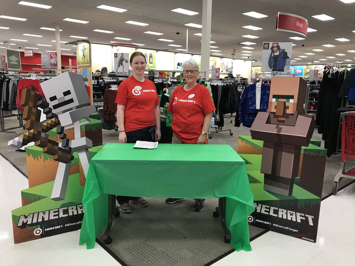 nikkiih123's tweet photo. Build it, find it, mine it, craft it! Ready for your kiddos. Drop by and see Kathy, Kerby, and Elaine. #MinecraftTarget #gridrunners #worksomewhereyouโค๏ธ @RebeccaCherouny @coleylightrain @ns_1980 @TorrySan @ginasullivan25 #t2433 https://t.co/CvUpJ9huLY