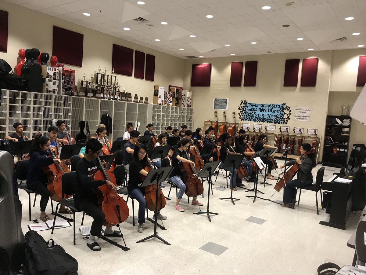 thsorchestra's tweet photo. The cellos sound great at our Region and State workshop. Thanks to Erika Johnson of @HGO_Orchestra for working with our cellos!  @FBISDFineArts #RepsectTheT #THSMission https://t.co/AF5GKofULE