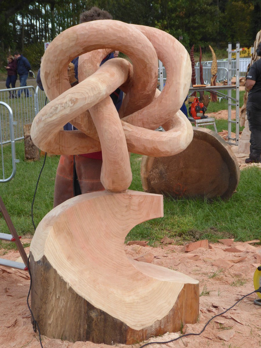 Congratulations to Igor Kucera from the Czech Republic for winning the European Chainsaw Carving Championships 2018 with his never ending knot, 2nd Wladyslaw Ligocki, 3rd Daniel Cordell #APF2018