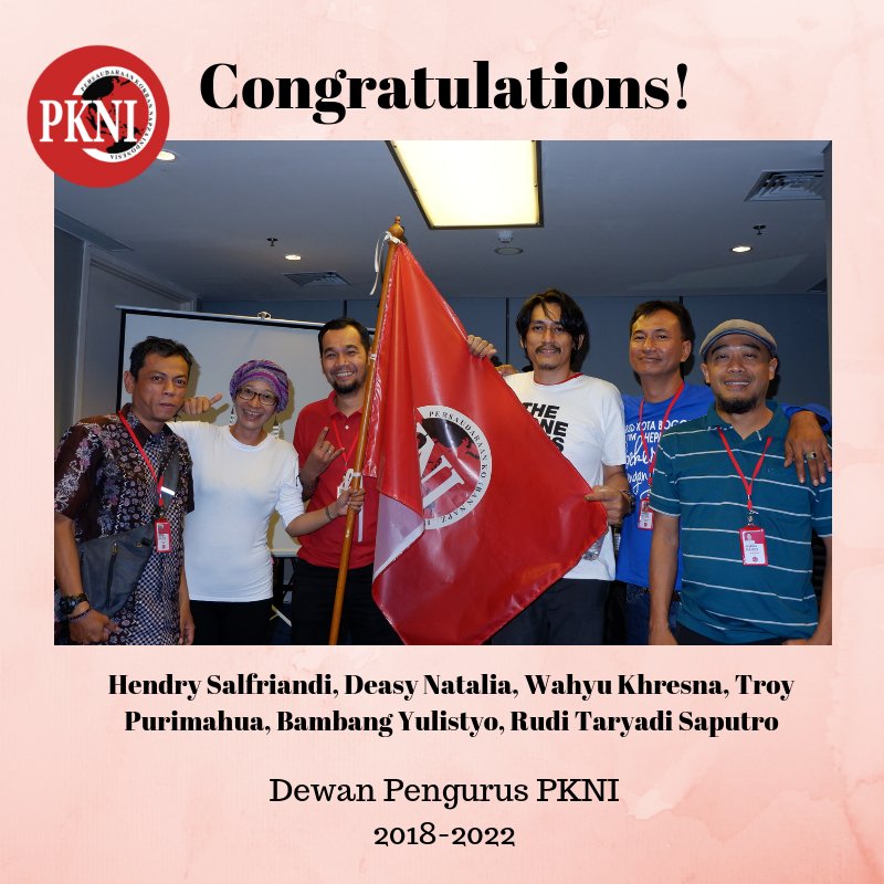 Selamat juga untuk para Dewan Pengurus Terpilih! Dengan perwakilan (kiri-kanan) wilayah Sumatera, Remaja dan Perempuan, wilayah Sulawesi, Kalimantan, Jawa, dan Bali-Nusa Tenggara. Semangat dan sukses! #20SeptKLBPKNI