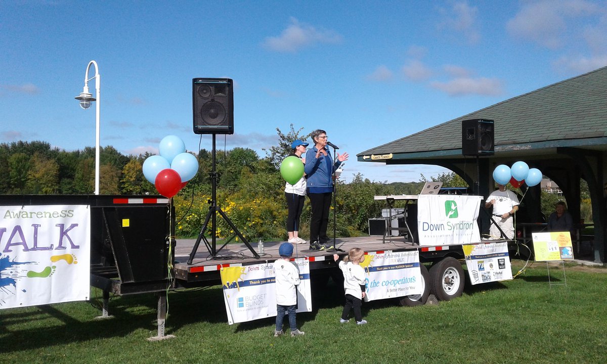 DaveSmithPtbo's tweet photo. Opening ceremonies for the Down Syndrome Association Fun Walk in Lakefield. #DSAFW2018 https://t.co/hQGxqdsDjA