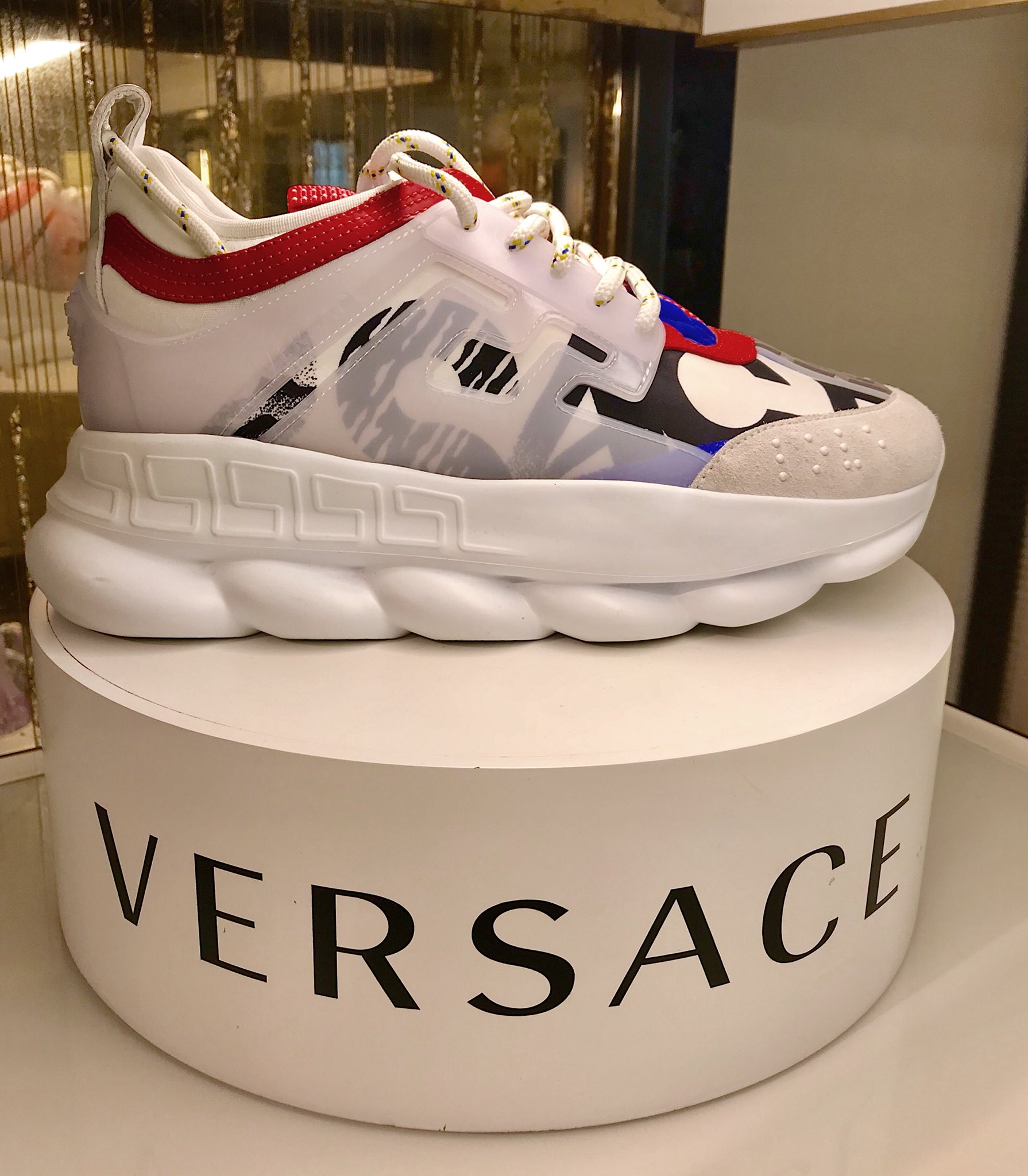 Versace Chain Reaction White Blue Red