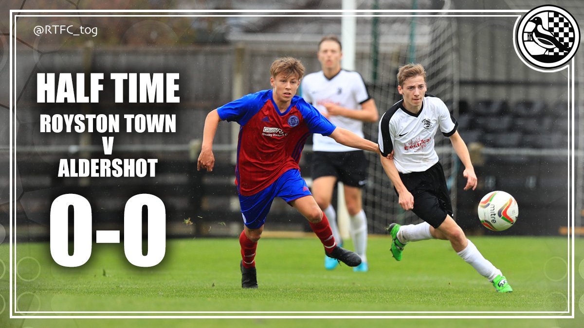 HT:  <a href="/RTFCReserves/">RoystonTownReserves</a>  0 - 0  <a href="/OfficialShots/">Aldershot Town FC</a> A great game to watch as an open game being played with mistakes from both sides. No goals yet although there may be a couple in the following 45mins to come.
