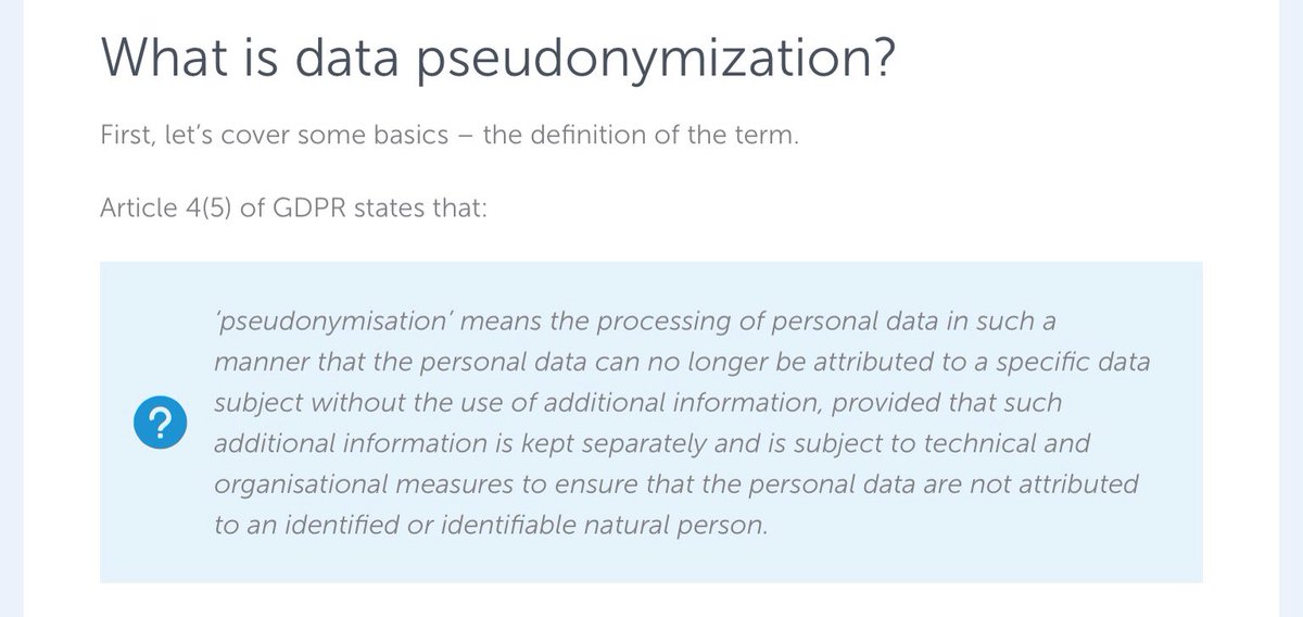 Pseudonymization in Web Analytics (say that 3 times fast) piwik.pro/blog/the-ultim… <a href="/PiwikPro/">Piwik PRO</a> #gdpr #webdesign