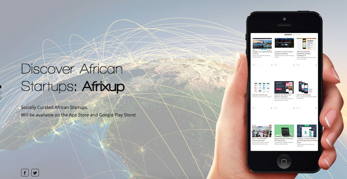 Afrixup's tweet photo. #Africa|n startups to watch in 2018 https://t.co/s6yRMu01x6 https://t.co/Al1Ua66XYg