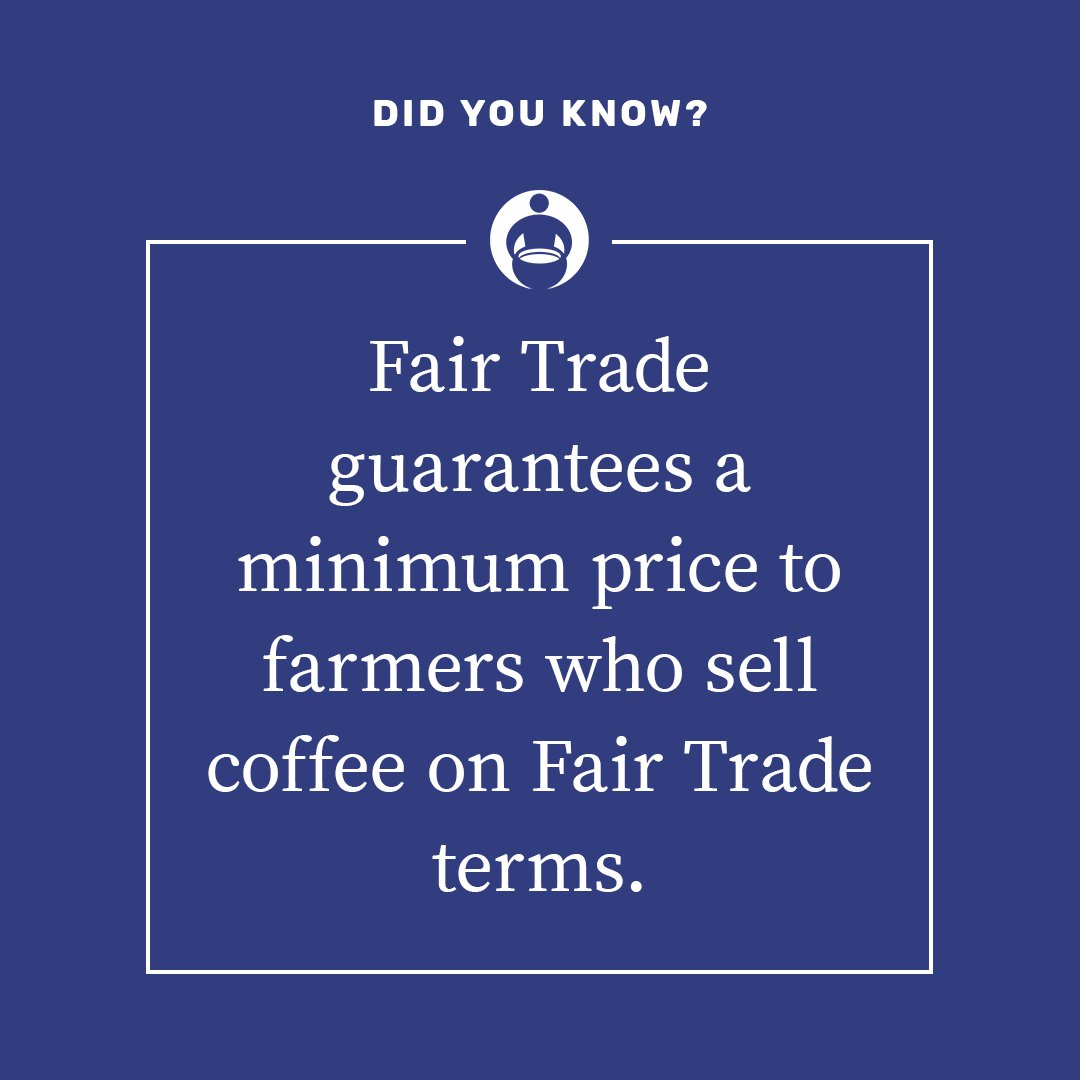 FairTradeCert's tweet photo. The #FairTrade Minimum Price serves as a critical safety net for #FairTradeCertified coffee growers when the market price of #coffee drops too low, guaranteeing them at least $1.40/lb for conventional &amp; $1.70/lb. for organic beans. Learn more: https://t.co/58pv486QQN https://t.co/mzQhqb7pbs