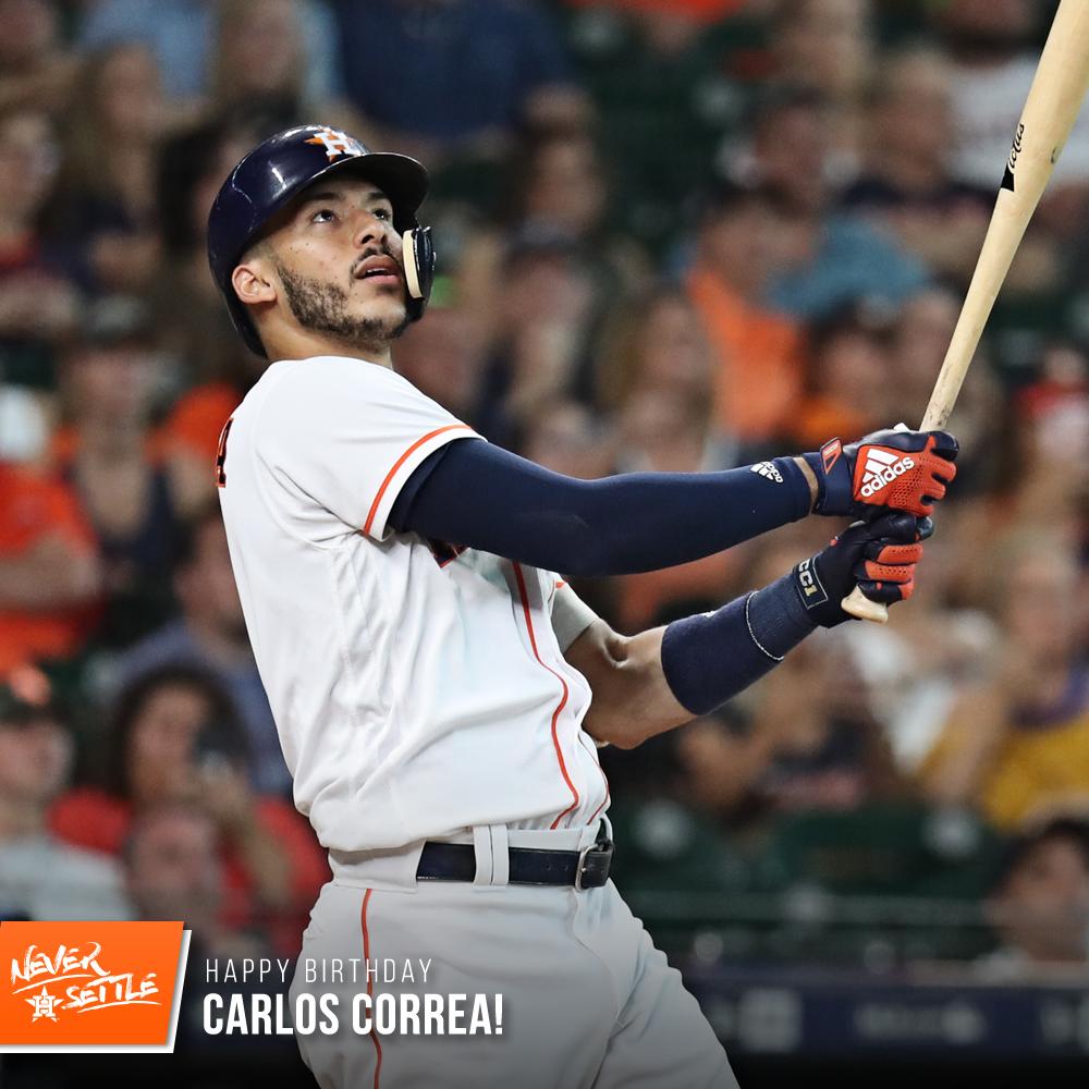 astros's tweet photo. Happy birthday to #Astros shortstop, @TeamCJCorrea! 🎉🎉🎉 https://t.co/kFavcQEwEG