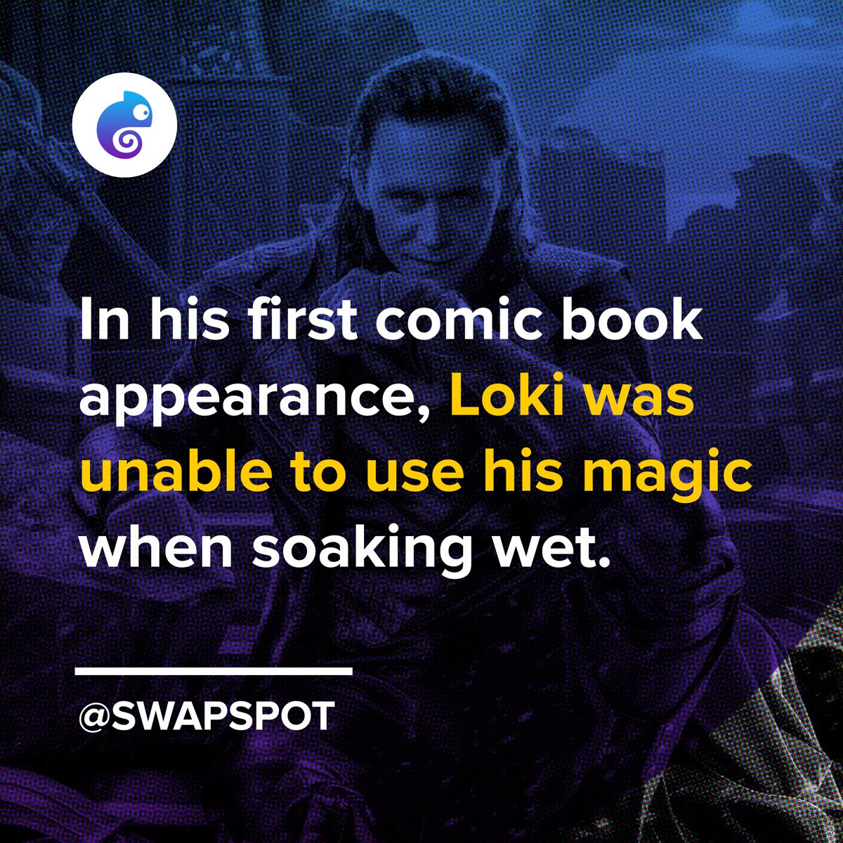 Swapspot's tweet photo. So, does he ever bathe? 🚿😅 #Loki #Thor #Marvel #Comics #Magic https://t.co/PTo1ovEOPM