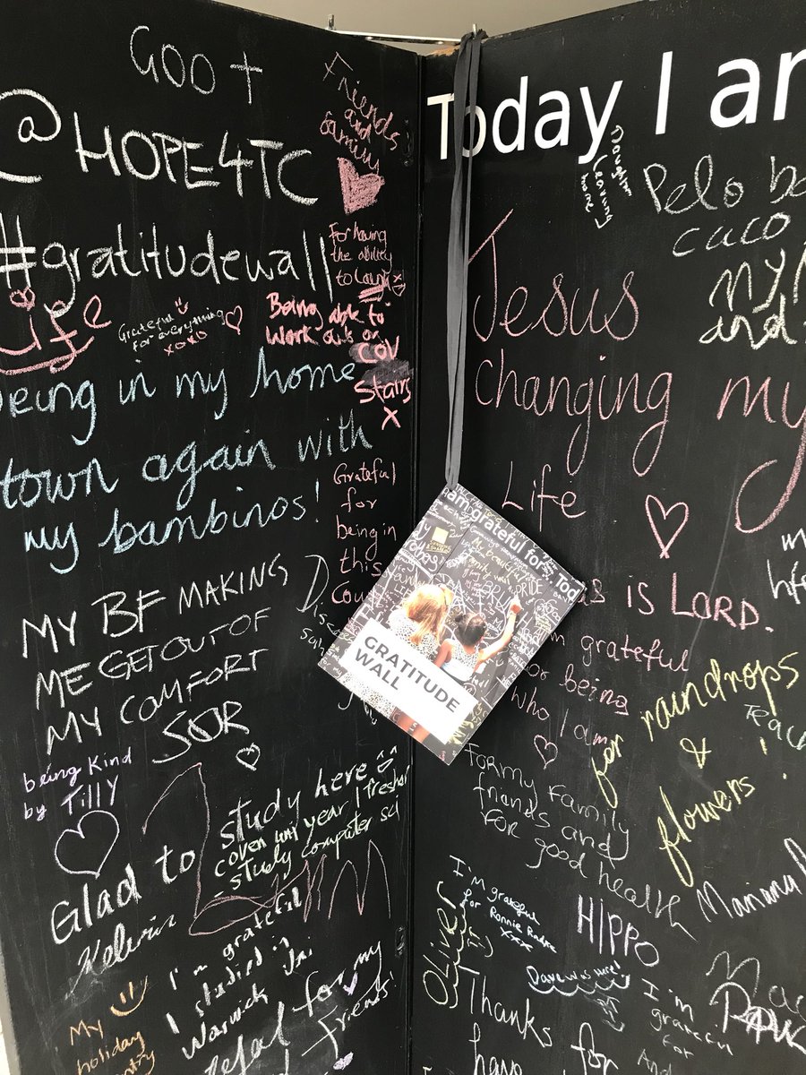 GMatouskova's tweet photo. @CoventryUniNews @covcampus #communityday part of @ImagineerUK festival 2018 - only little bits of room left on @HOPE4TC #gratitudewall @ccchangemakers @CUSocEnt #175coventry #thisiscoventry #communityart https://t.co/MW5A5bamzy