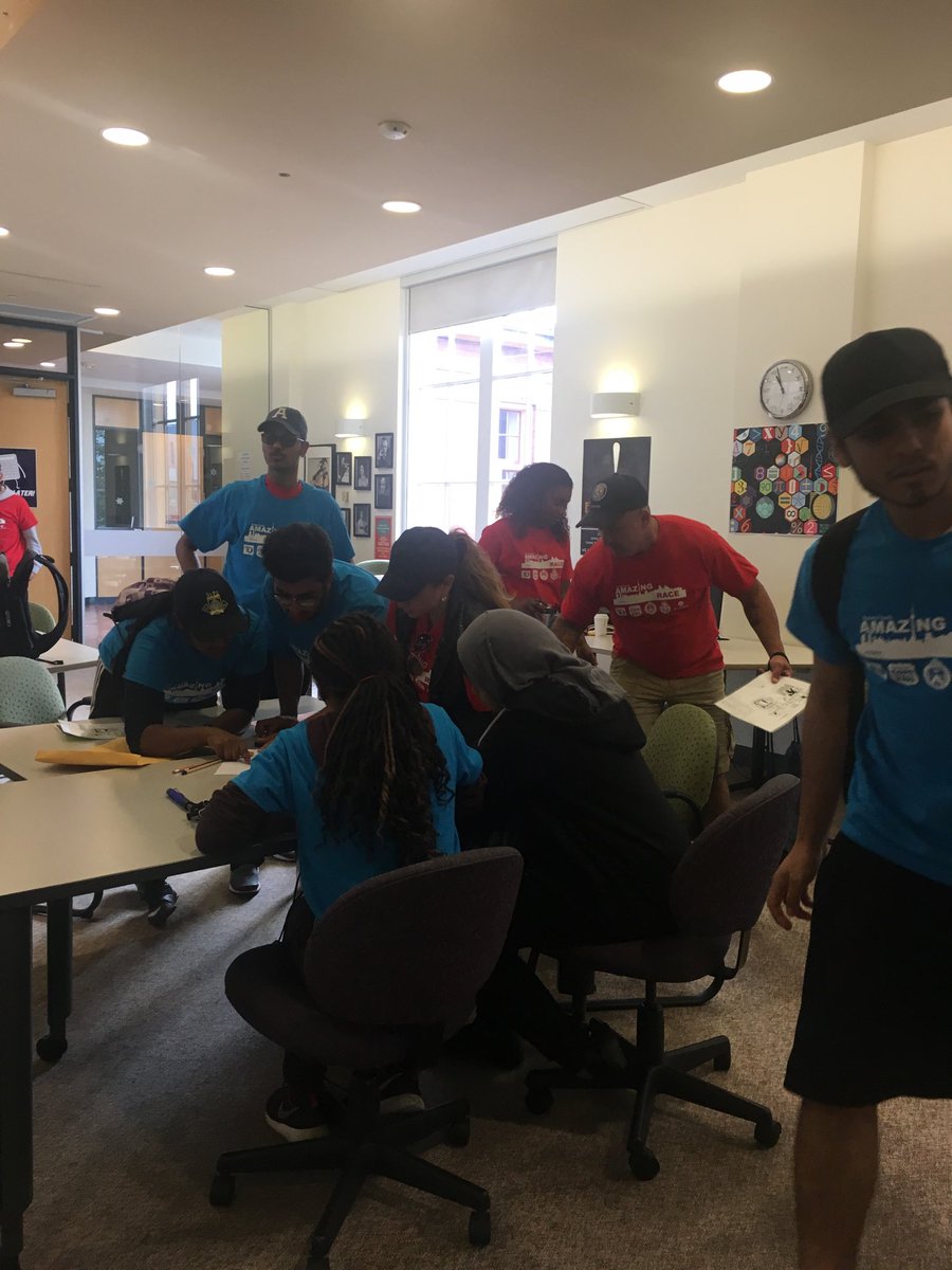 MonaNouroozifar's tweet photo. Teams arriving for their math challenge. Math rocks! #TYAR18 @humberlakeshore https://t.co/RiDfyFE029