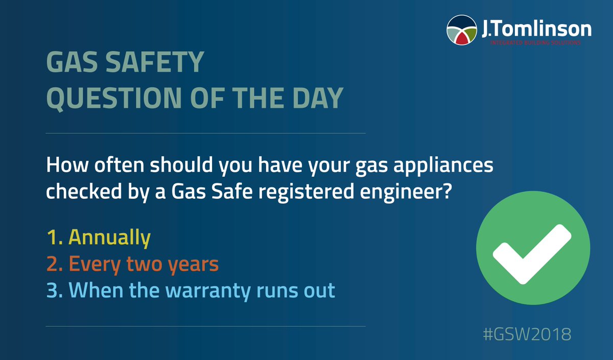 JTomlinsonLtd's tweet photo. It’s the last day of our #gasafety quiz – thanks to everyone who has taken part. Here’s your final question:
The winner of the carbon monoxide alarm and Love2Shop will be announced early next week! https://t.co/p9LukfFA6i
