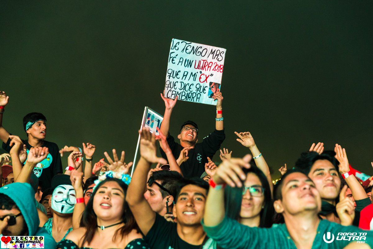 DJElectroHouseL's tweet photo. no te pierdas el momento en que nace Una Nueva Historia, @Ultra_Peru 2018❤♫🔊🕺😍🙌👌✌🔥 #rtuperu #ultraperu
#electro #electronicmusic #tomorrowland #rave #edmlove #love #edm #ibiza #party #MusicFestival #partygirl #ravegirls #edclv2018 #EDMlife #Coachella
#dancemusic https://t.co/7KFhWkL3c8