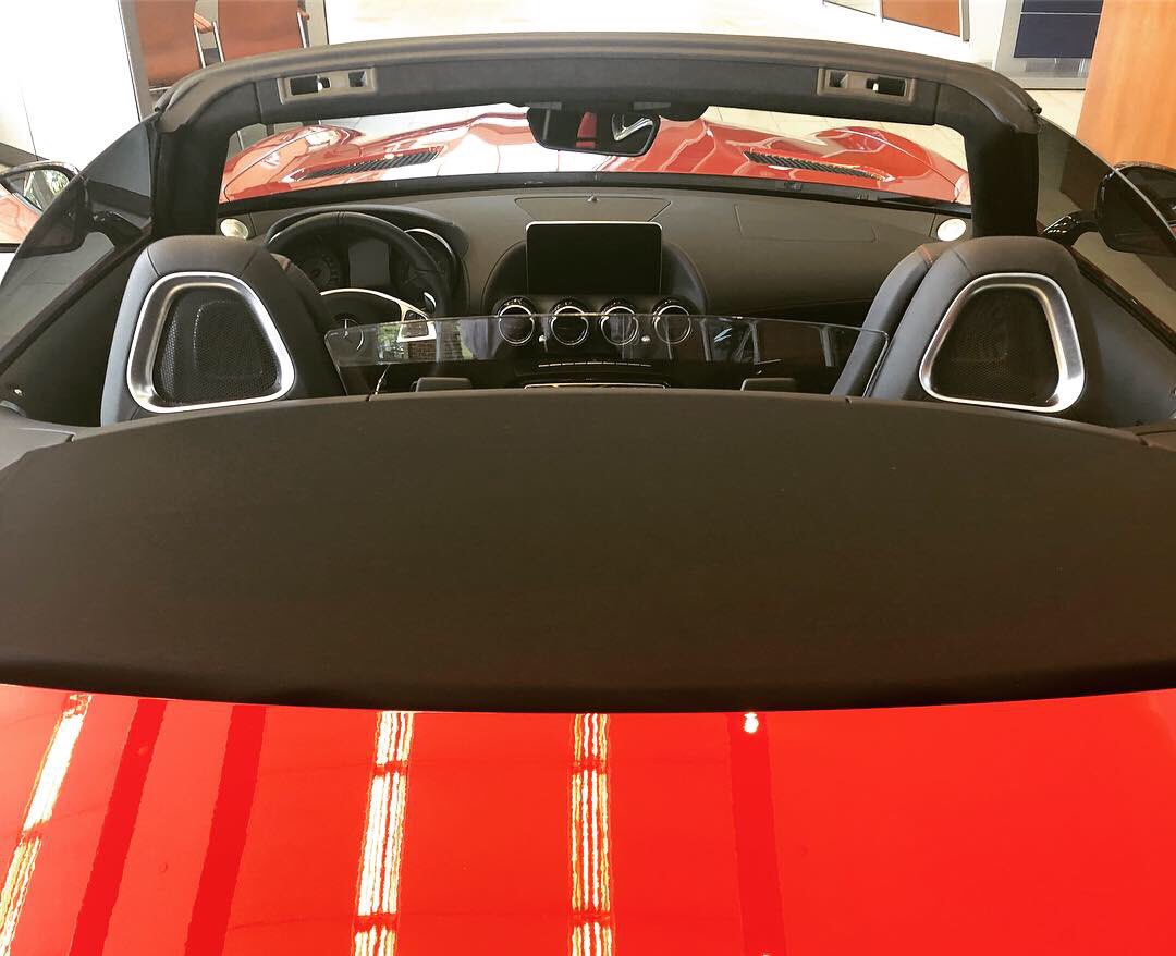 MBCharlotte's tweet photo. Stop in today to test drive this roadster! #GTC #MercedesBenz #jupiterred #charlottespremierMBdealer #AMG https://t.co/DanbGhiaMk